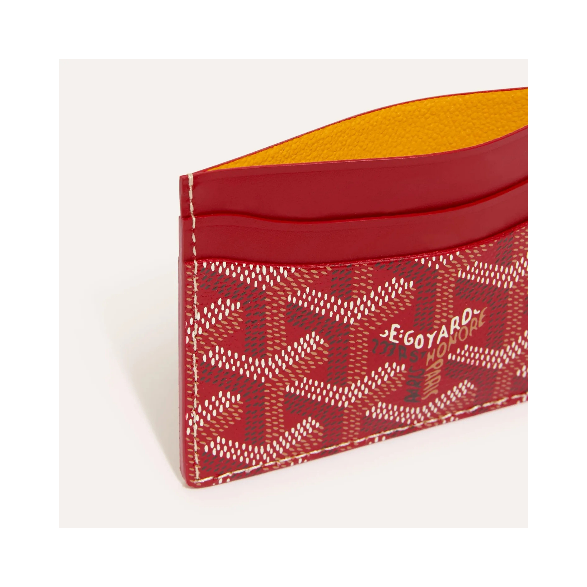 Goyard Saint Sulpice Card Holder scarlet red