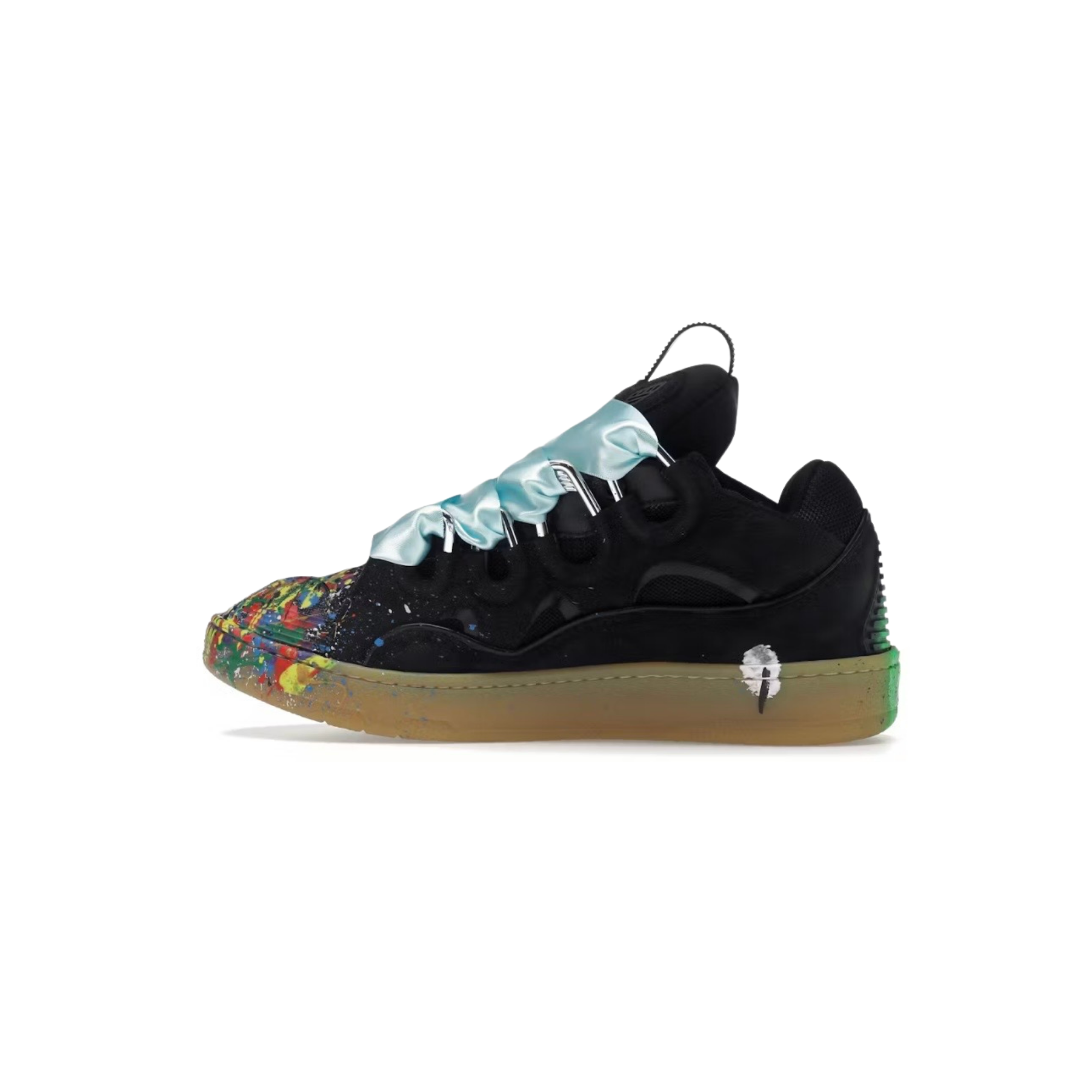 Lanvin Curb Sneaker Black Paint Splatter