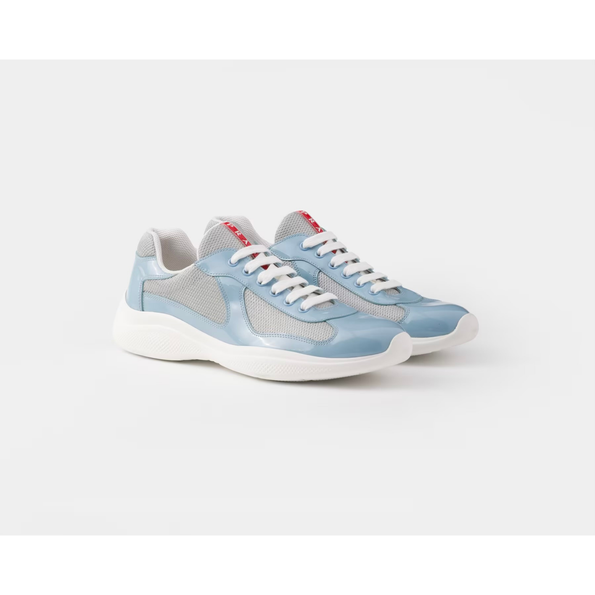 Prada Cup - Light Blue Mesh & Patent
