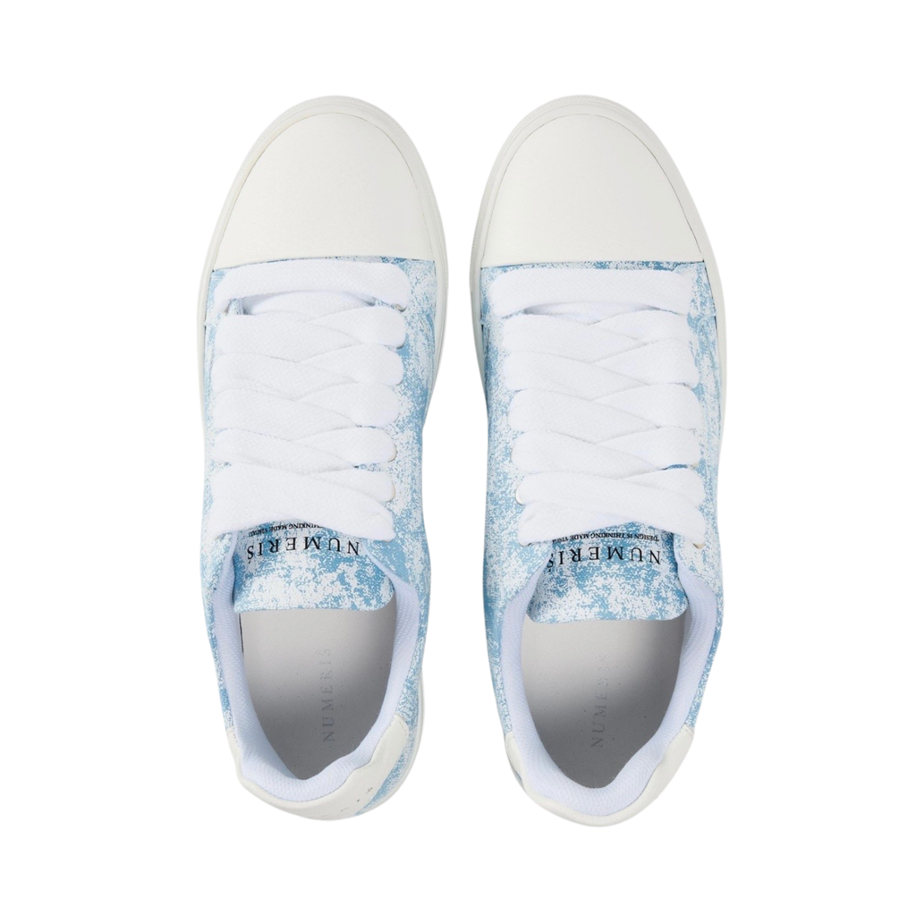 Numeris Digital Camo Low-Top Sneakers - Sky Blue/White