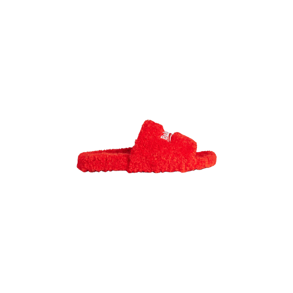 Balenciaga Furry Slide - Scarlet Red