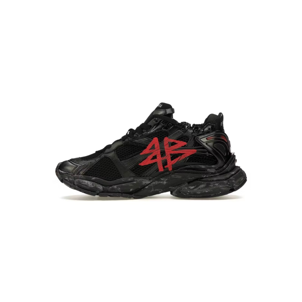 Balenciaga Runner Black Red Graffiti