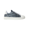 Numeris Washed Denim Low-Top Sneakers - Grey/White
