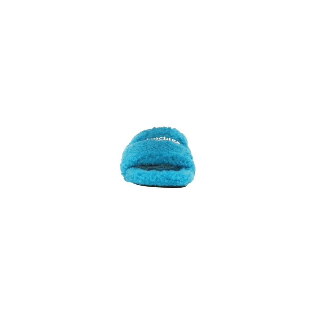 Balenciaga Furry Slide - Turquoise