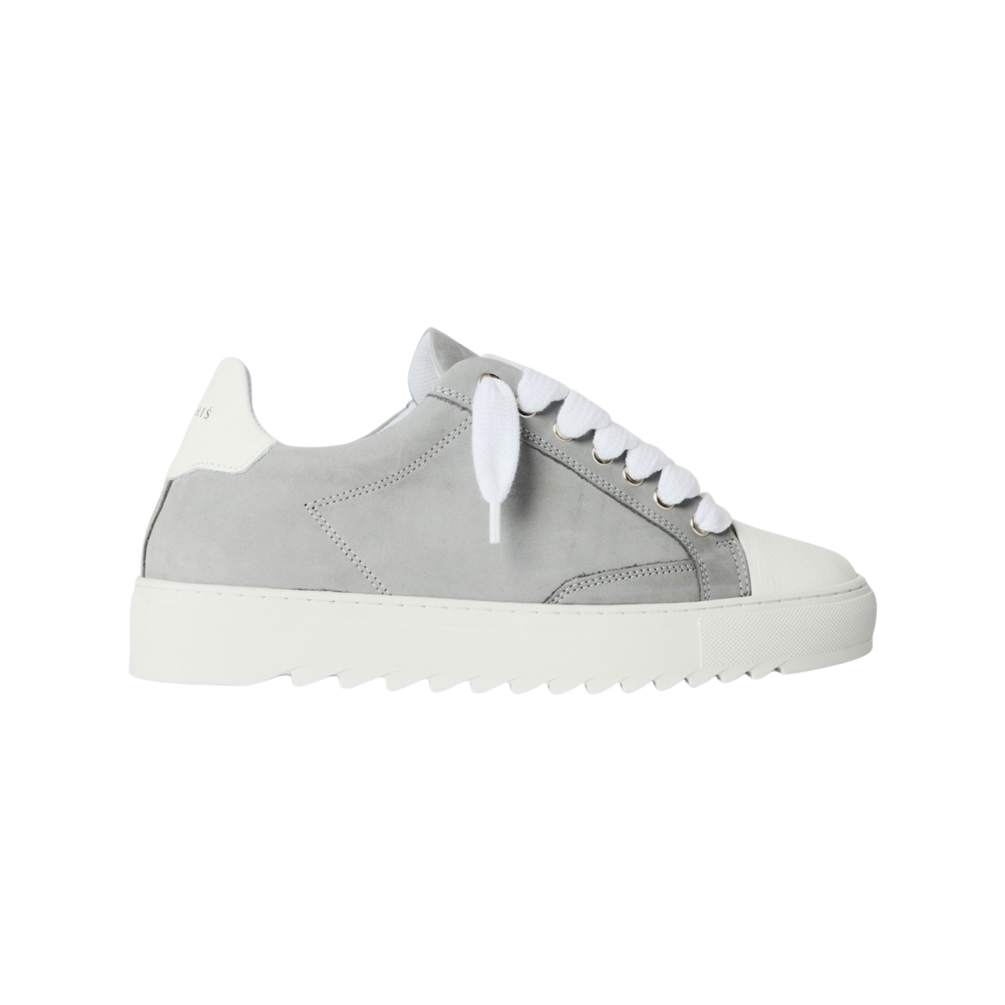 Numeris Suede Nubuck Low-Top Sneakers - Light Grey/White