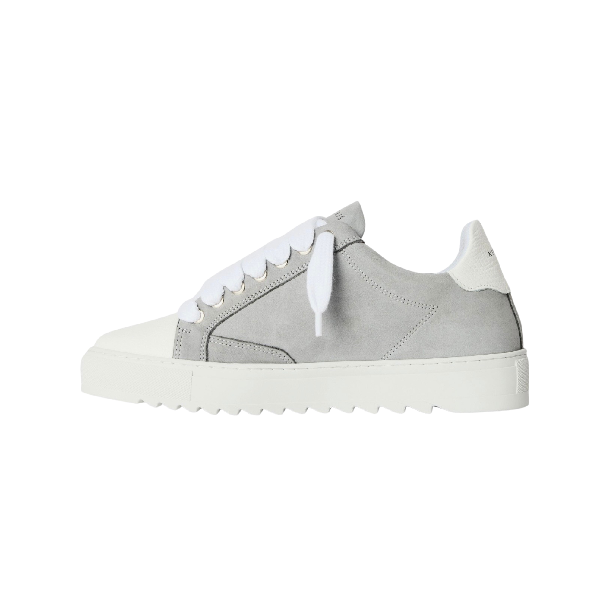 Numeris Suede Nubuck Low-Top Sneakers - Light Grey/White