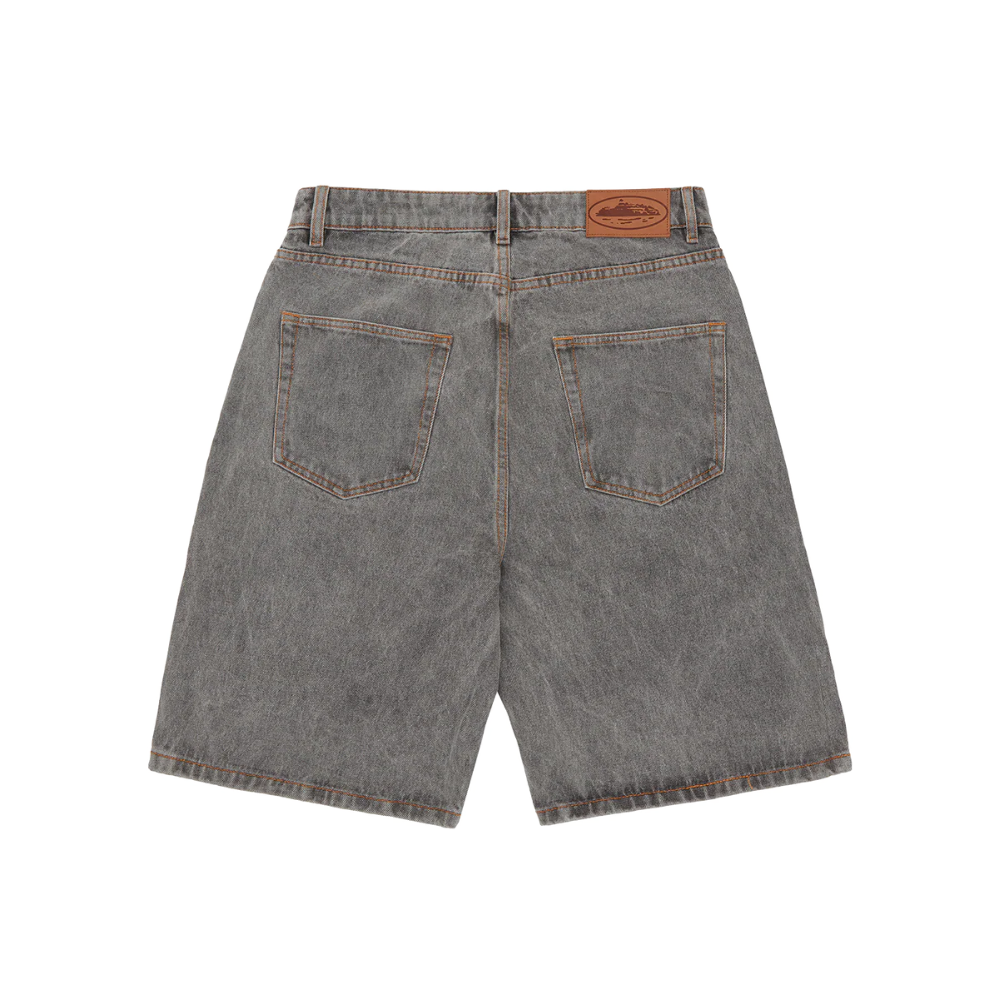 Corteiz Alcatraz Denim Shorts Grey