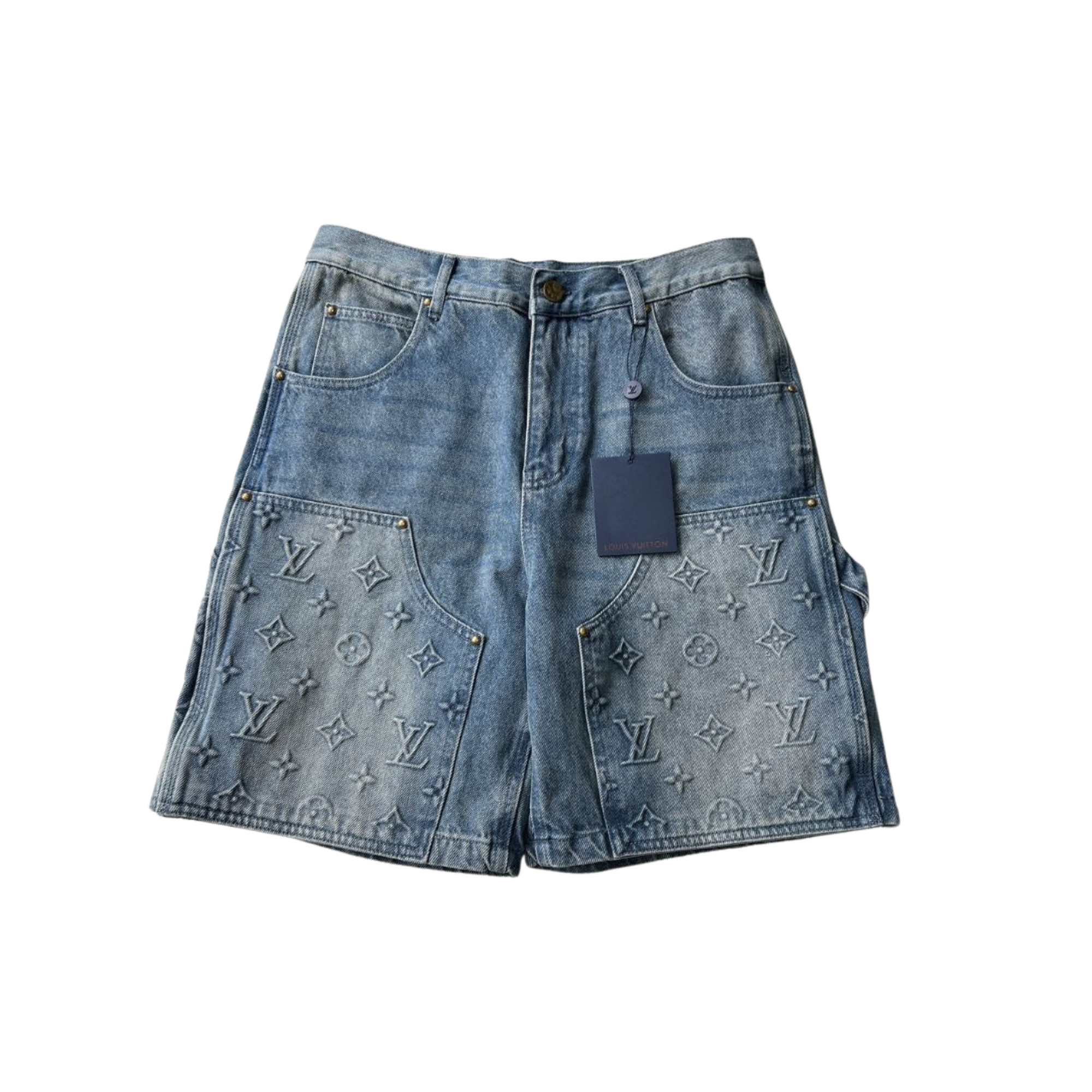 Louis Vuitton Monogram Double Knee Denim Jorts - Indigo Blue