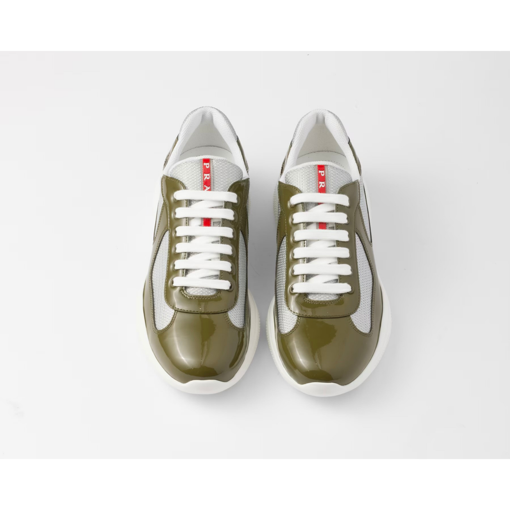 Prada Cup - Olive Green Mesh & Patent