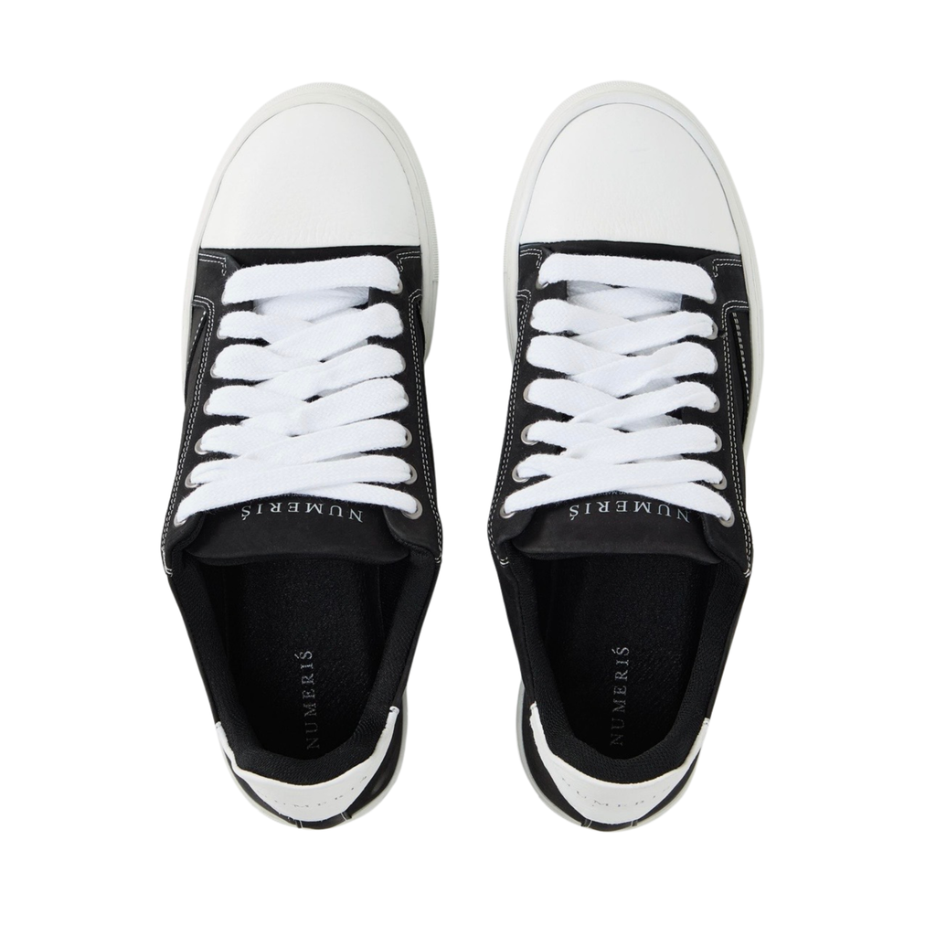 Numeris Contrast Canvas Low-Top Sneakers - Black/White