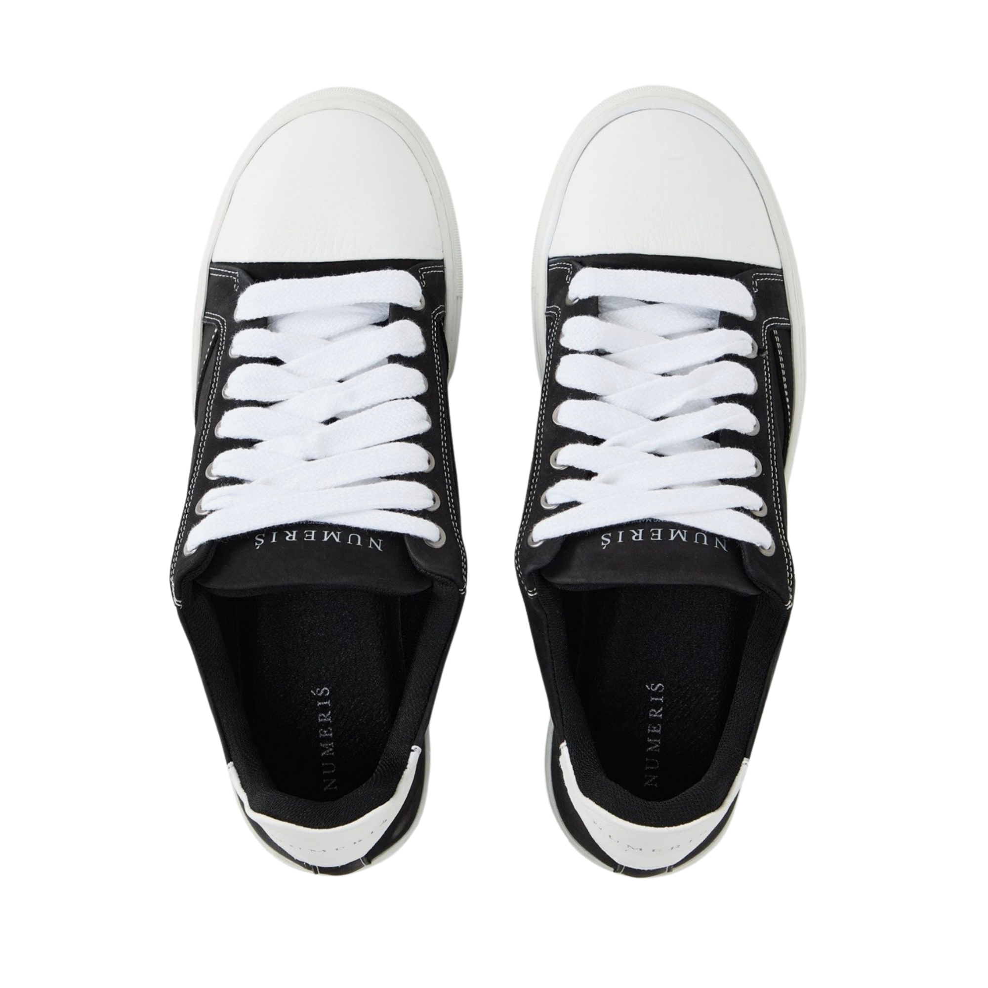 Numeris Contrast Canvas Low-Top Sneakers - Black/White
